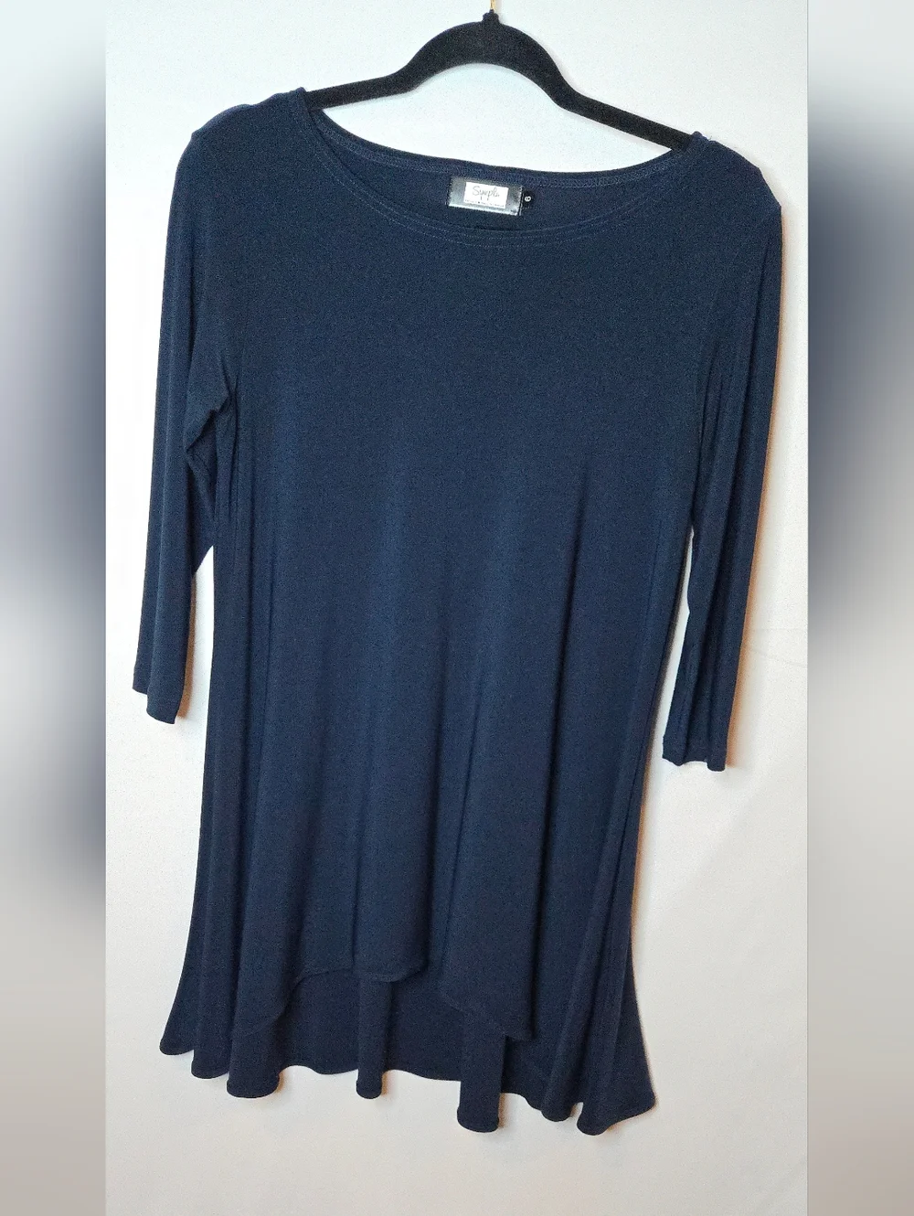 Sympli Trapeze Women's Navy 3/4 Sleeve A-Line Tunic Women's 6 - Picture 2 of 5